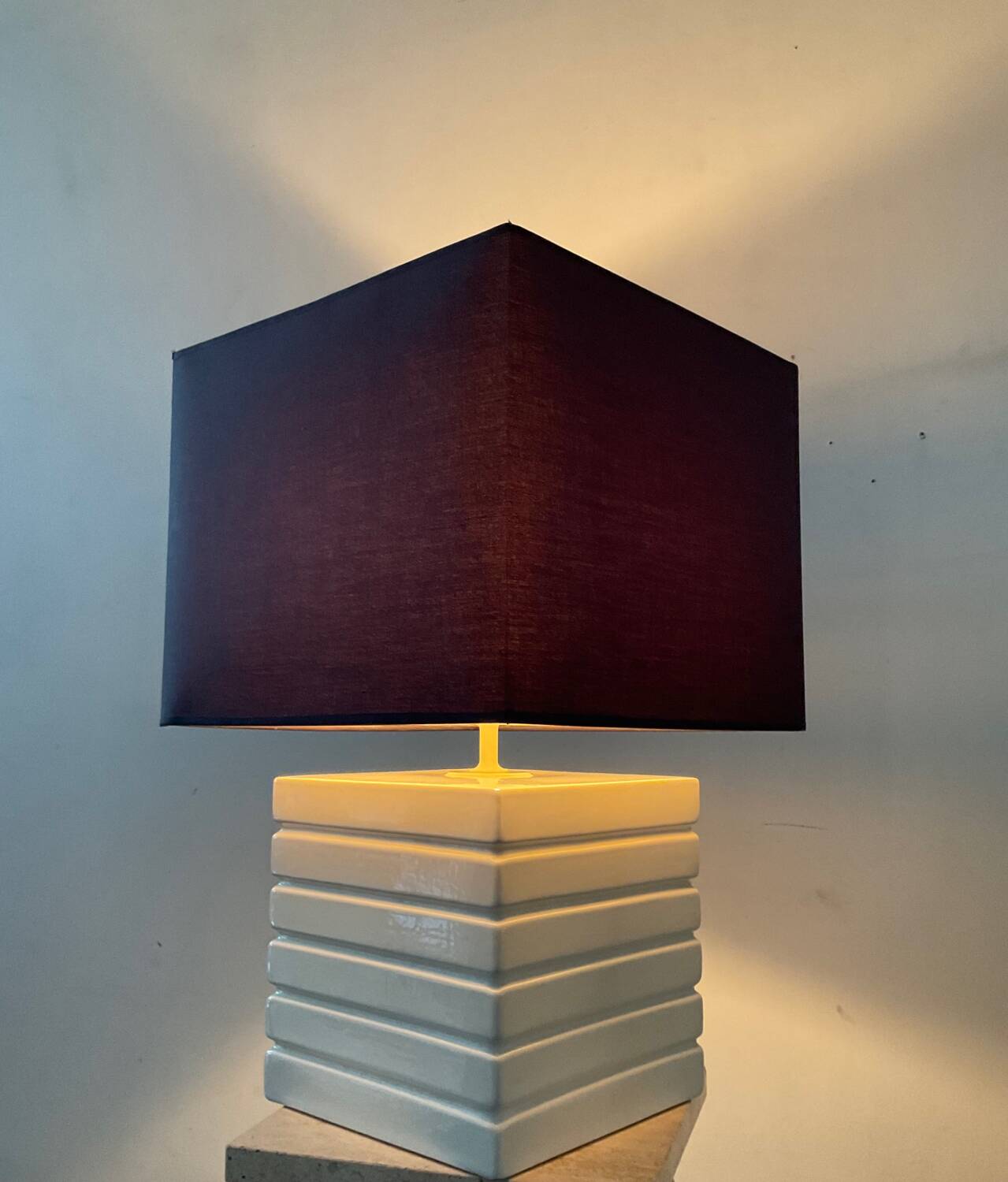 Vintage porcelain lamp from the 70s