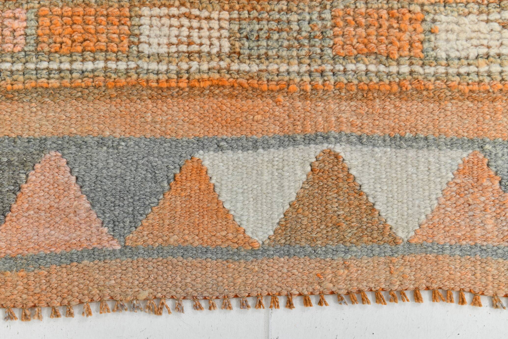 3x11 Orange & Green Oriental Vintage Runner Rug, 85x347Cm