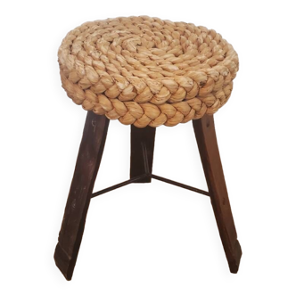 Woven raffia stool