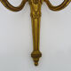 Old pair of bronze double fire wall sconces, signed md