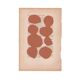 Painting on book page - B138 col. terracotta signed Eawy