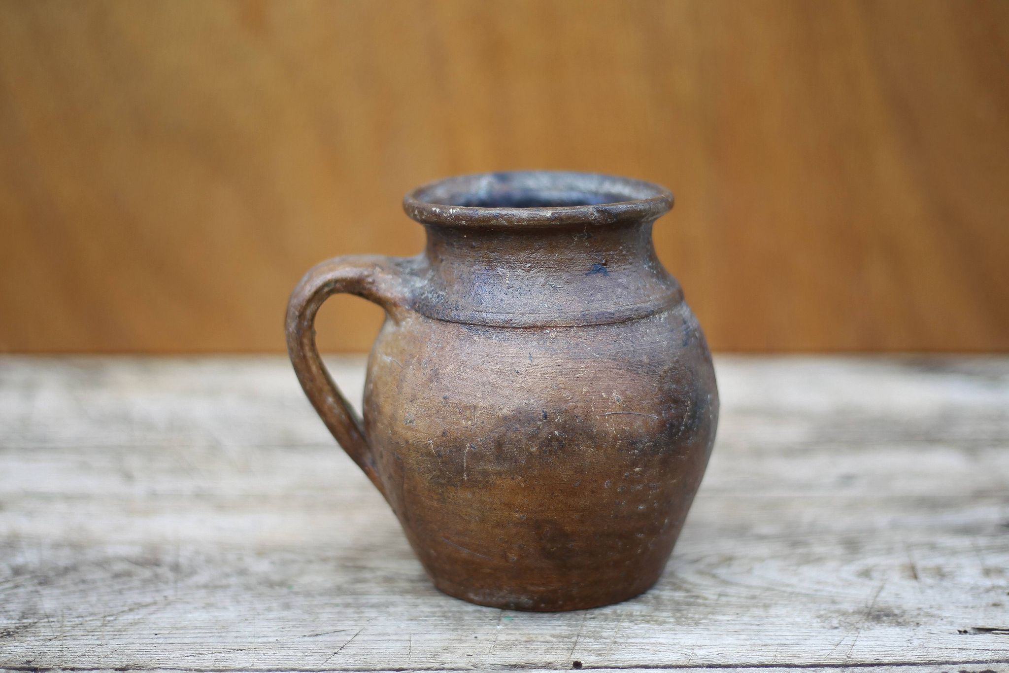 vintage handle pot, spoon pot, vintage pottery, kitchen, flower pot, interior decor