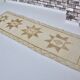 White And Brown Floral Runner Carpet sku 2069
