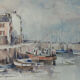 Beautiful Painting Watercolor Port Haliguen Quiberon signed