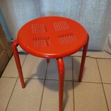 Patinated metal stool