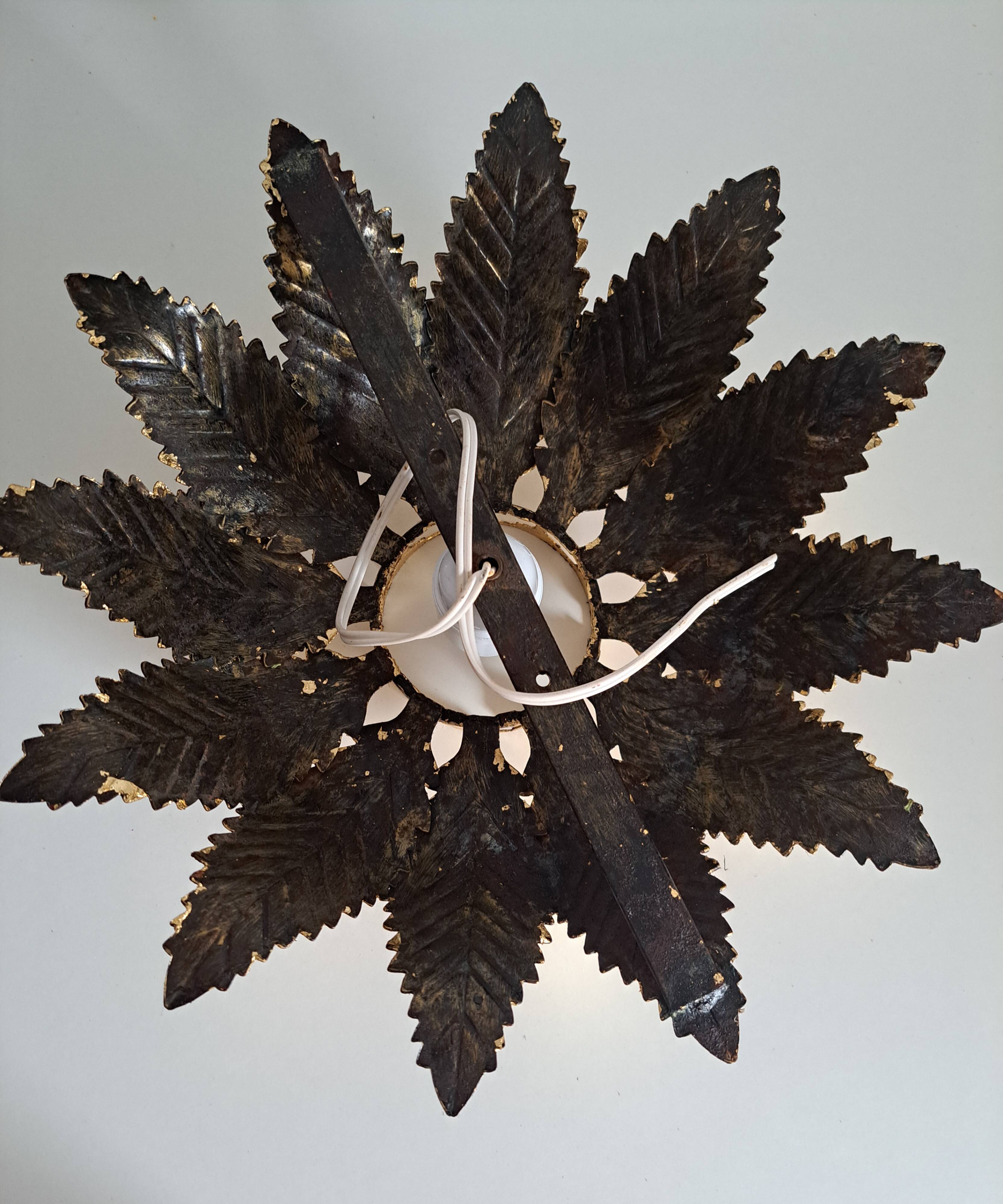 Gold metal ceiling light