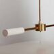 Metal pendant light produced by Lucien Gau, 1980