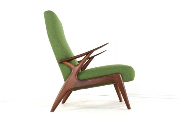 Fauteuil 'Overschie' - design moderne du milieu du siècle - entièrement restauré - design néerlandais