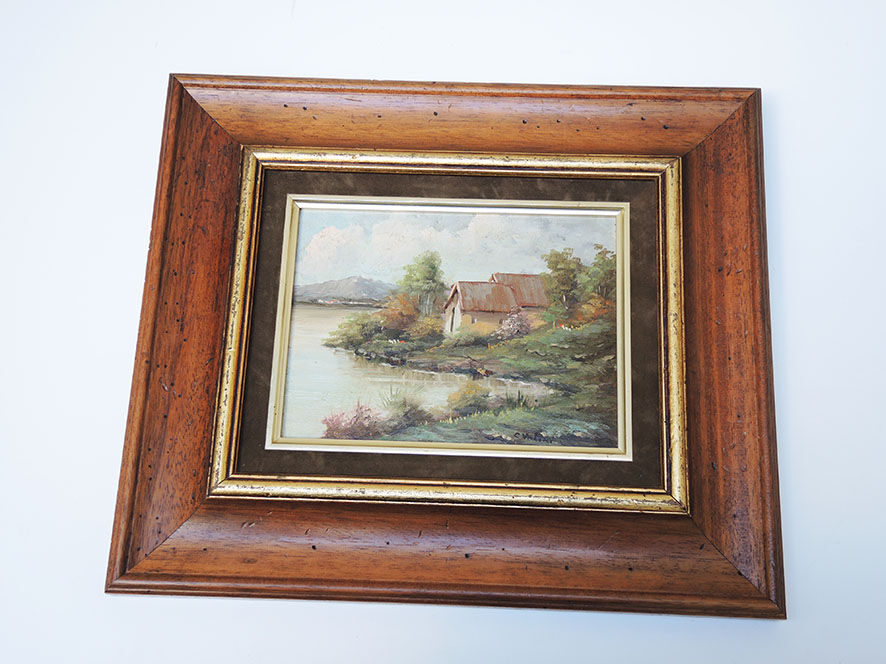 Old oil painting signed and framed