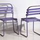 Antique purple patio chairs (c.1920). Set of 2 pieces