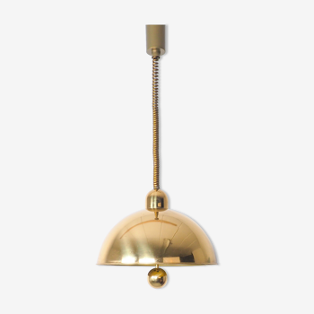 Brass rise and fall hanging lamp by Cosack, 1970's