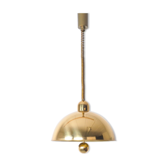 Brass rise and fall hanging lamp by Cosack, 1970's