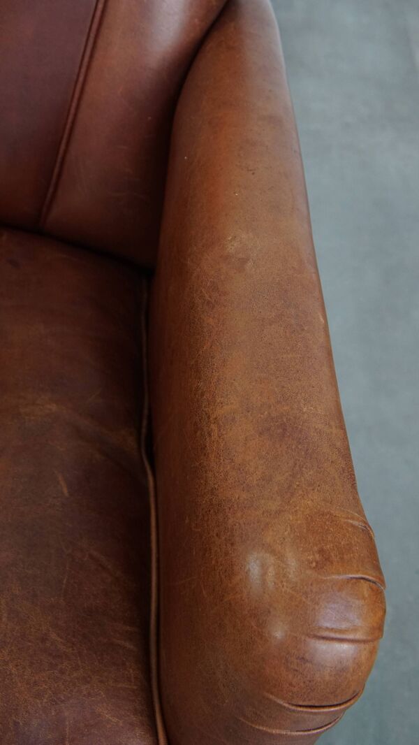 Fauteuil Art Déco en peau de mouton