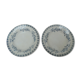 Set of 2 hollow plates campanula pattern