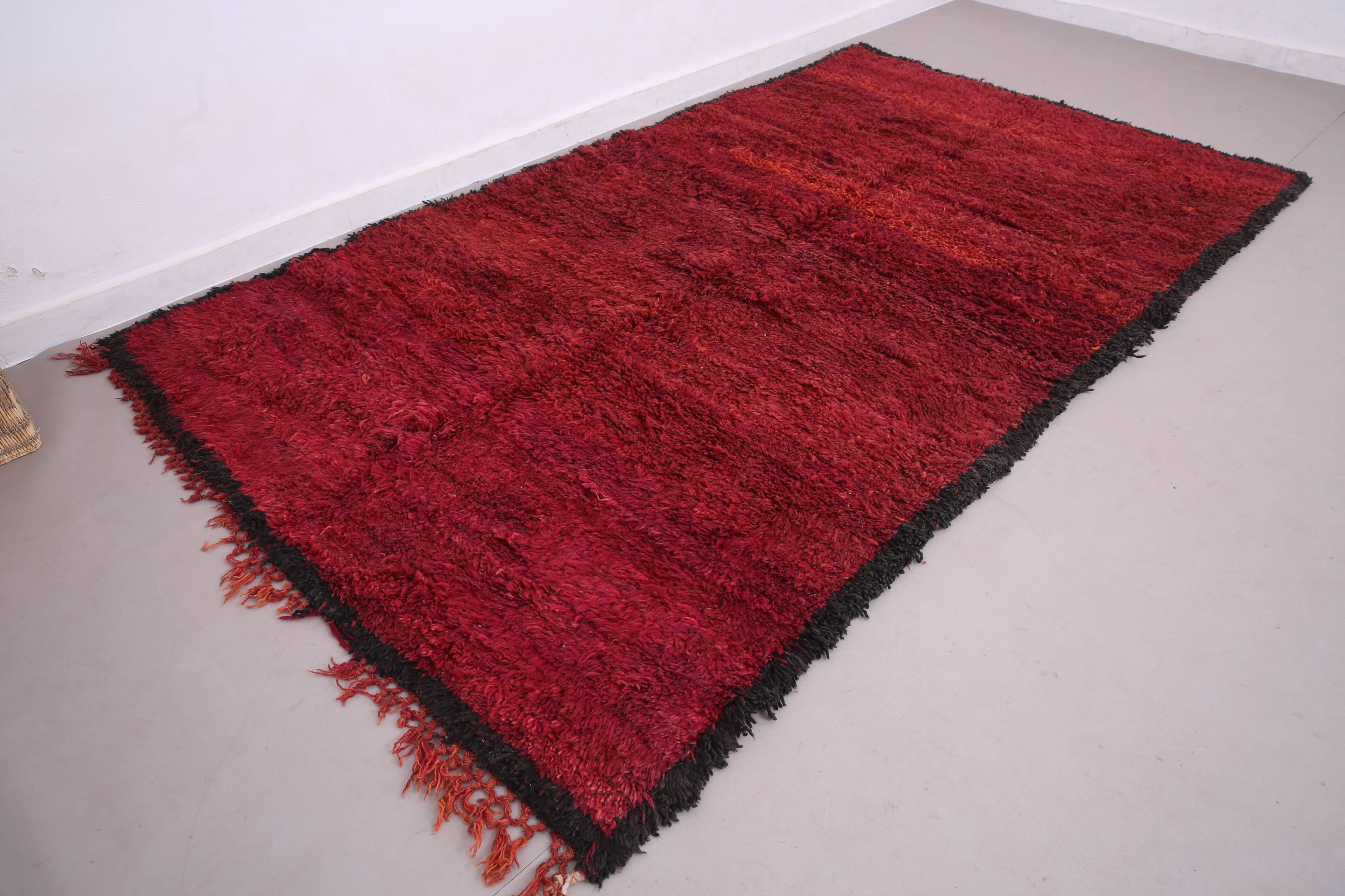 Tapis marocain vintage en laine berbère fait main
