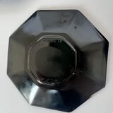 Service 6 black coffee cups and octagonal cups Octime Arcoroc France Esso collection