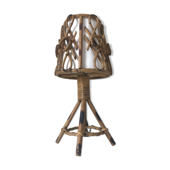 Vintage rattan lamp years 60