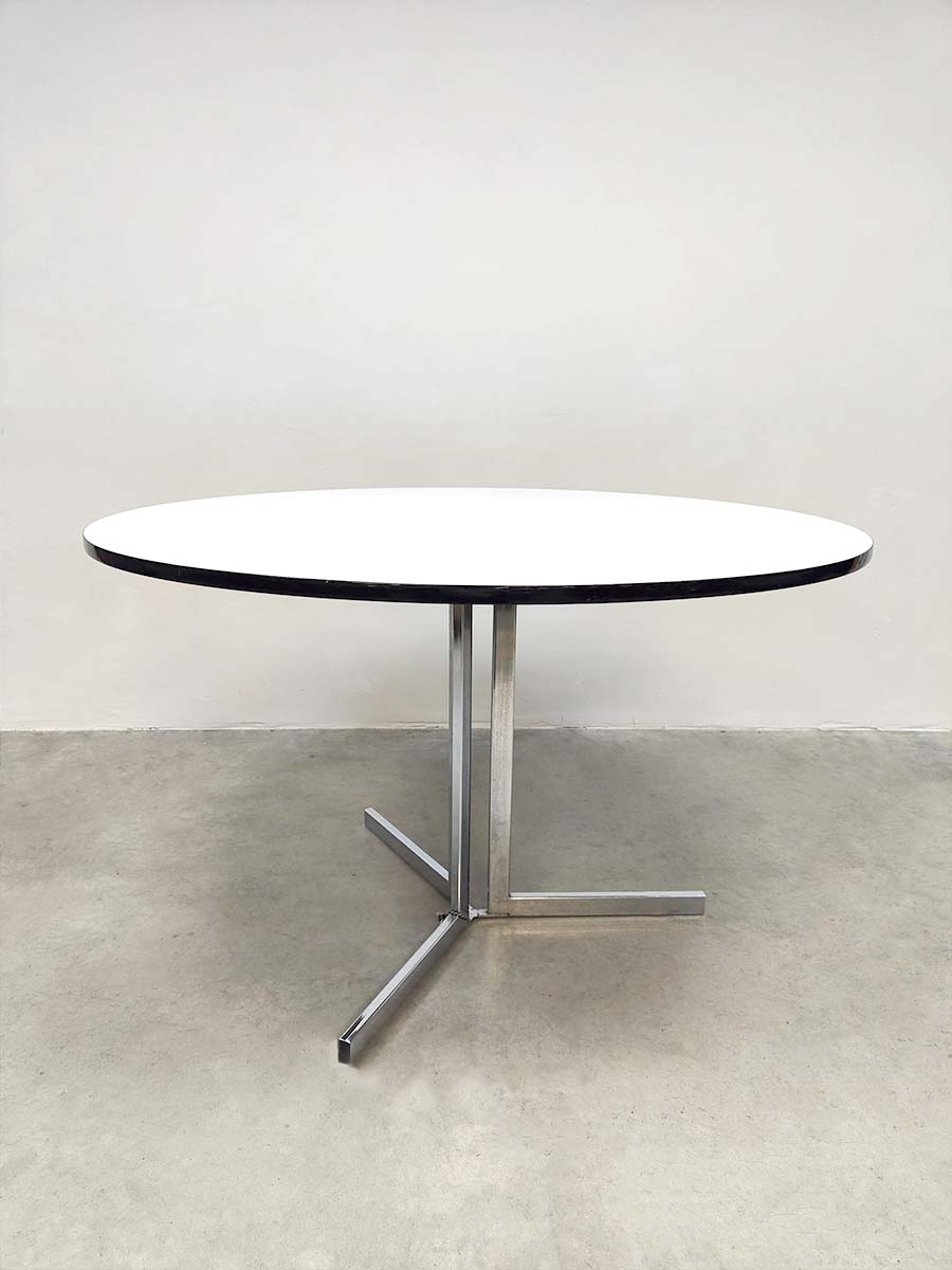 Vintage round dining table Mad men style