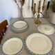 Plates flat porcelain Iron earth Vintage antique tableware