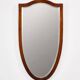 Early Biedermeier Large Antique Pearwood Shield Wall Mirror, Vienna, 1820s