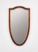 Early Biedermeier Large Antique Pearwood Shield Wall Mirror, Vienna, 1820s