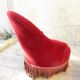 Paire de fauteuils crapaud velours rouge
