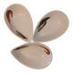 Set of 3 vintage 70s bowls with shellfish motifs. Glazed porcelain