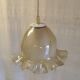 Suspension globe en verre juponné - mid. XXeme