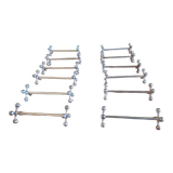 12 Christofle silver metal knife doors, pearl model