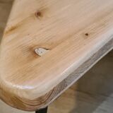Scadinave coffee table in solid pine glued unsigned 100x35h 50