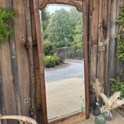 Art Deco walnut mirror