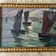 Tableau ancien marine - littoral breton - huile sur bois