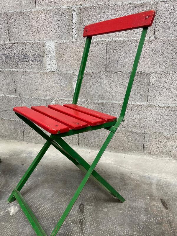 2 chaises bistrot brasserie bière moritz pfaffenhoffen café terrasse pliante 1930