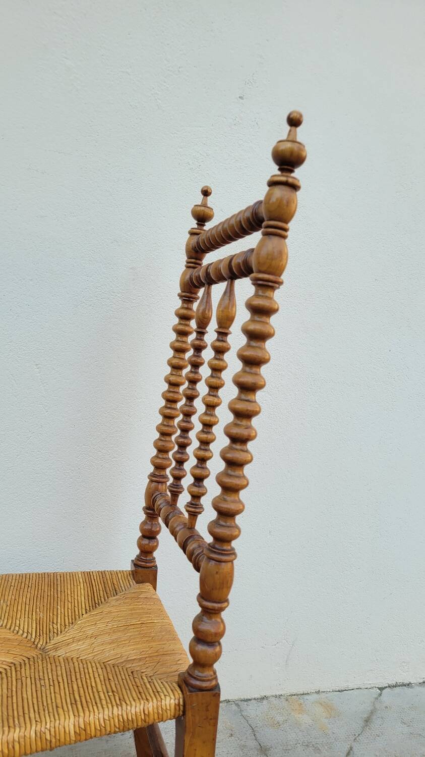 Napoléon III Period Nurse's Chair in Fruitwood