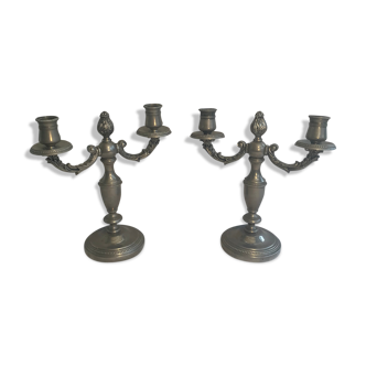 Old pair of candlesticks