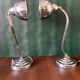 Old Art Deco desk lamp, in chrome metal-1950