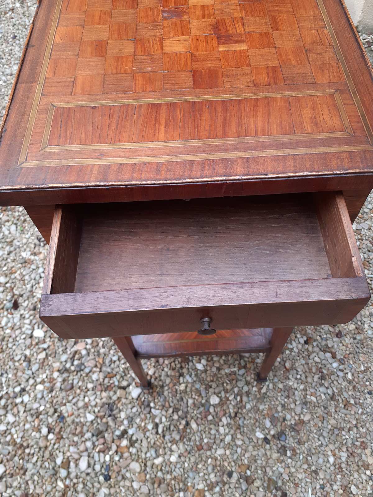 Wooden side table at the end of the 19th century