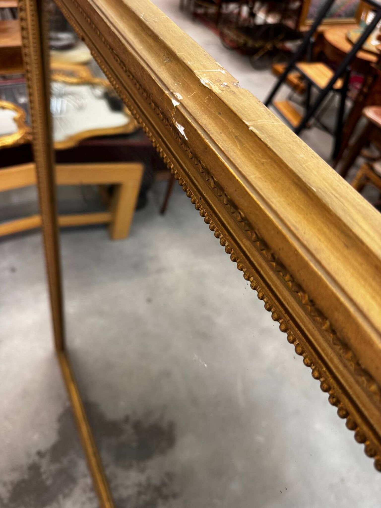 Miroir Grand format Louis Philippe bois doré