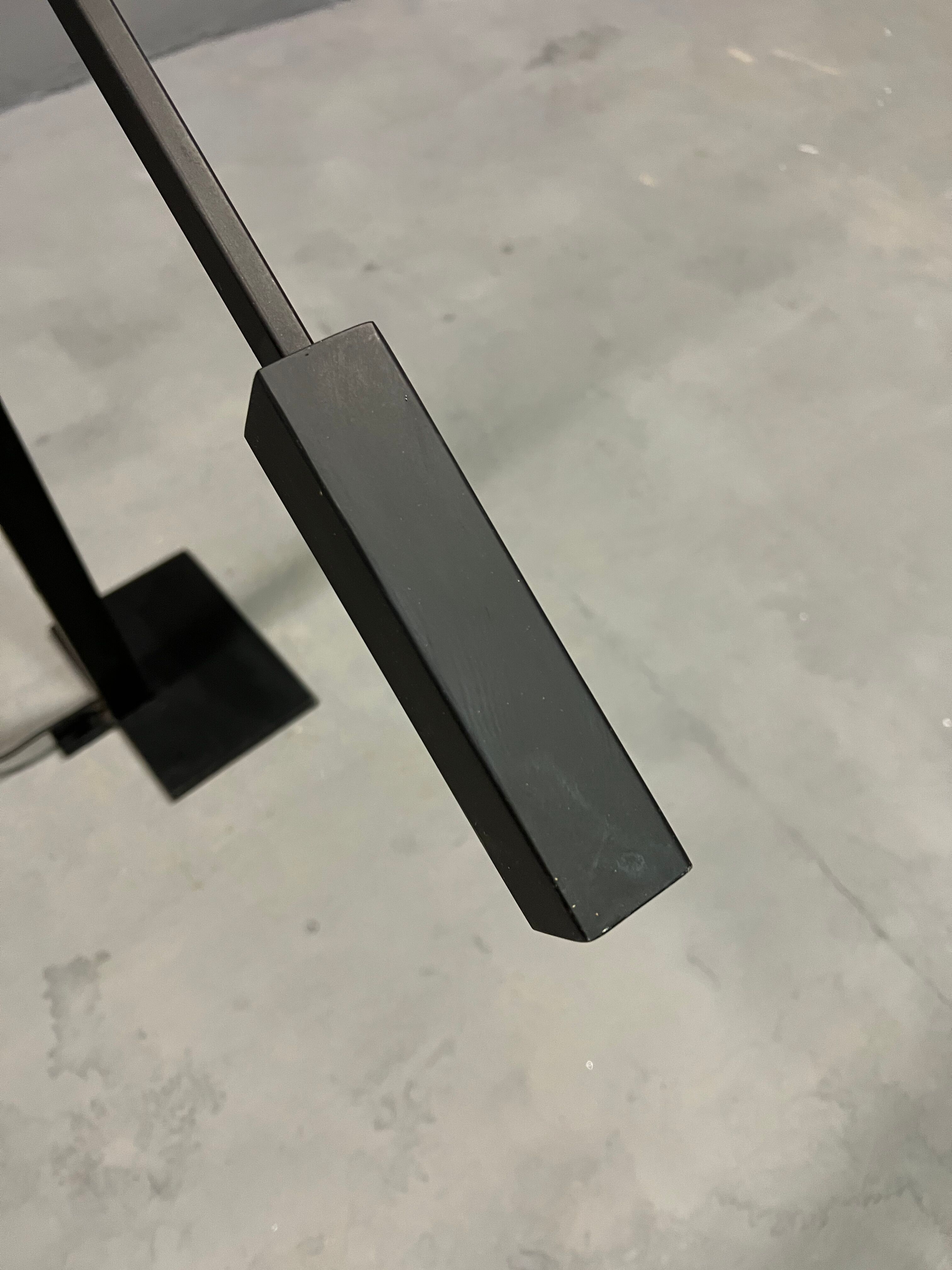 Articulated floor lamp 1 arm Stilnovo in black lacquered steel