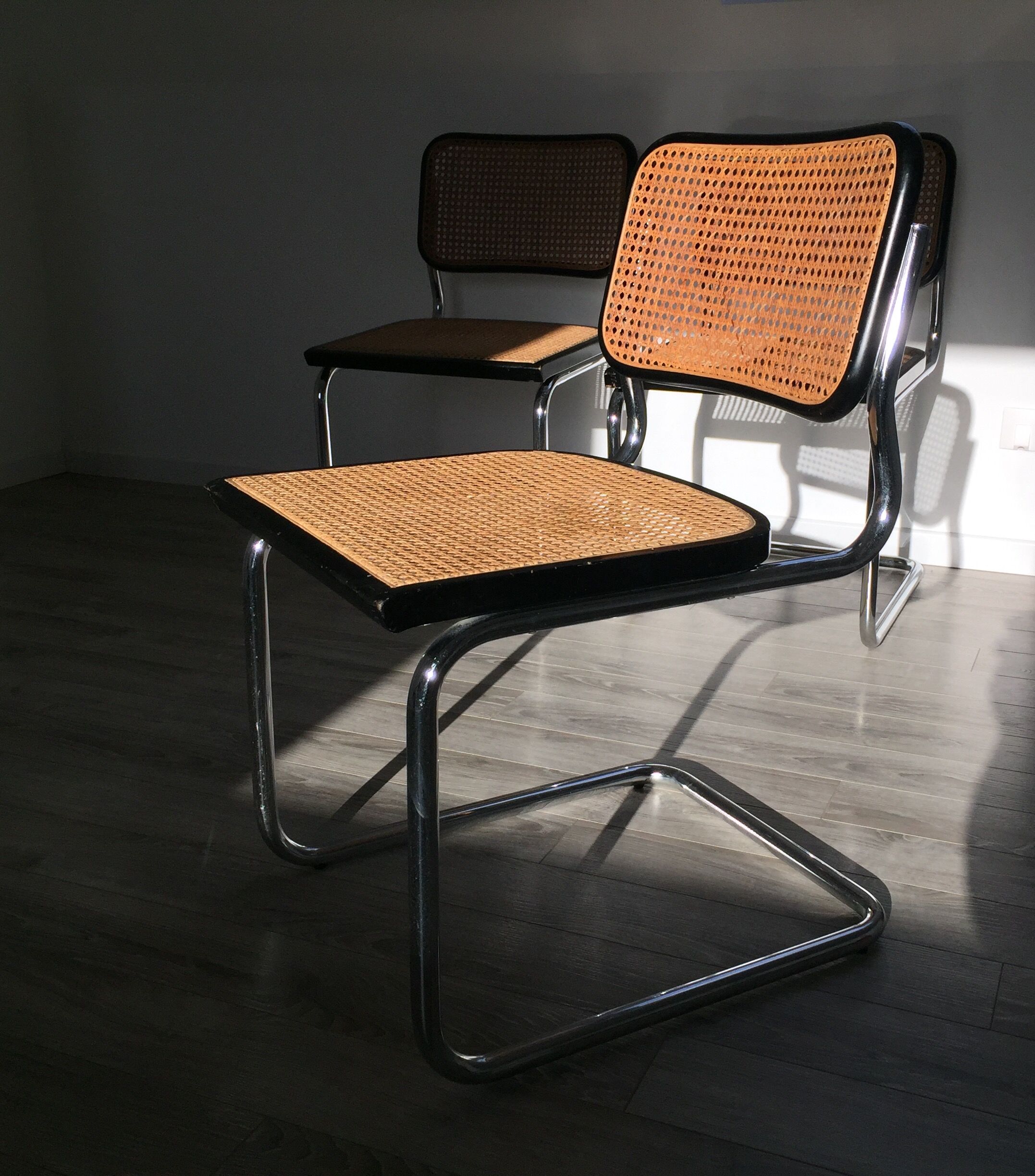 Trio de chaises Marcel Breuer