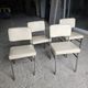 4 chrome metal chairs with faux leather from the 1970s.