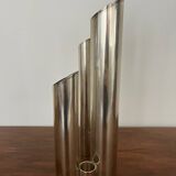 Triple vase "Organ" metal Space Age