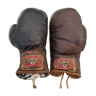 Pair of leather boxing gloves years 40