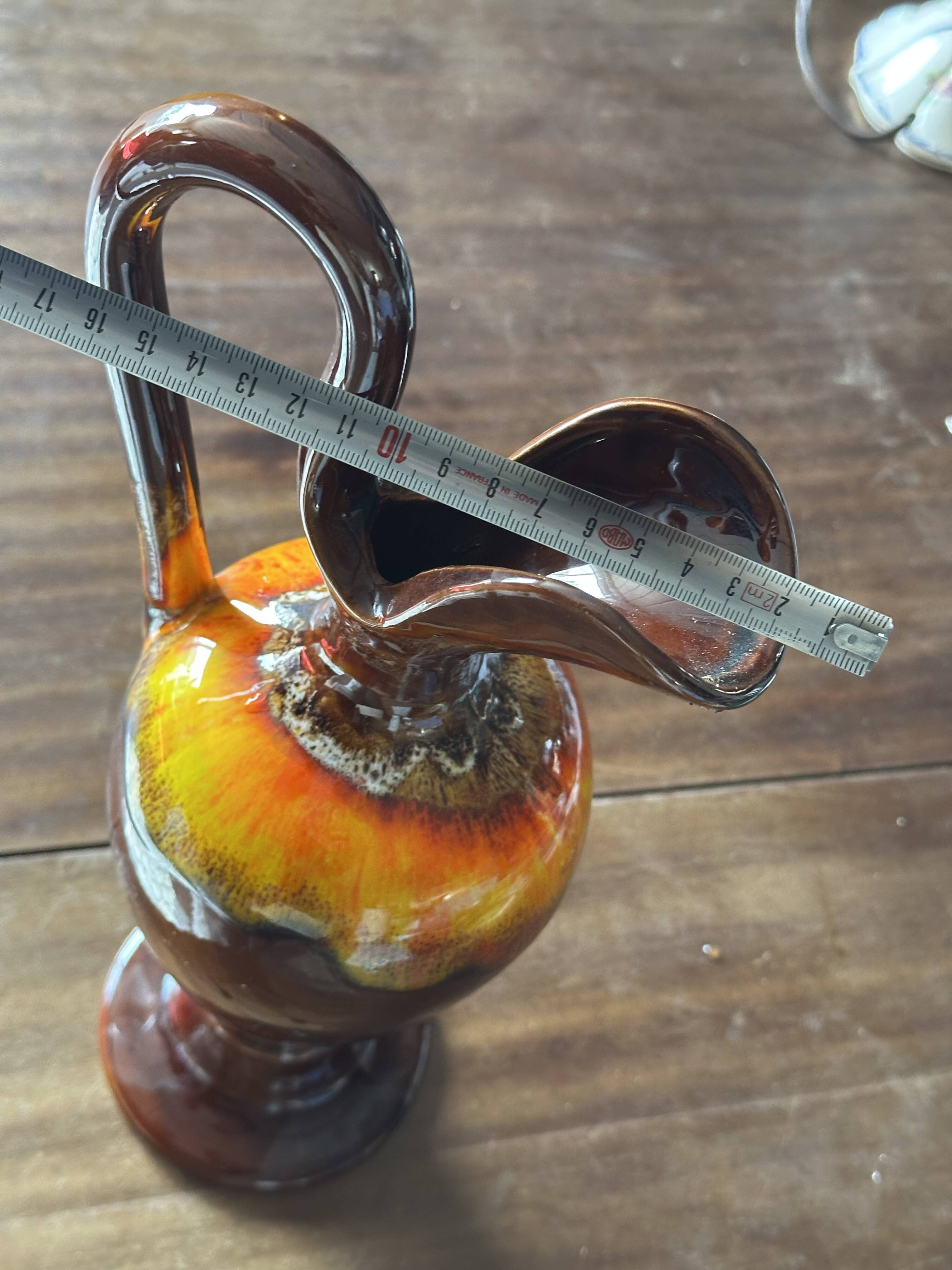 Vallauris ceramic soliflore vase H 37 cm