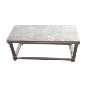 table basse plateau carreau