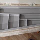 Stool rug vintage 1970