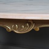 Marble and brass coffee table, Louis XV style – mid 20th century