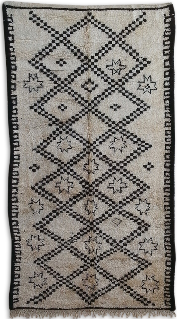 Carpet beni ourain Moroccan 100% wool, 370 x 200