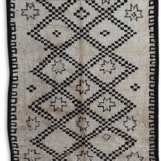 Tapis beni ourain marocain 100%laine, 370x200