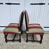 Paire de chaises Louis XIII en chêne